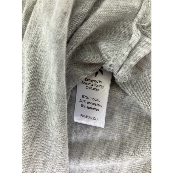 Athleta Long Sleeve Long Length Shirt Modal Blend Side Slits Gray Size Small - Picture 9 of 9